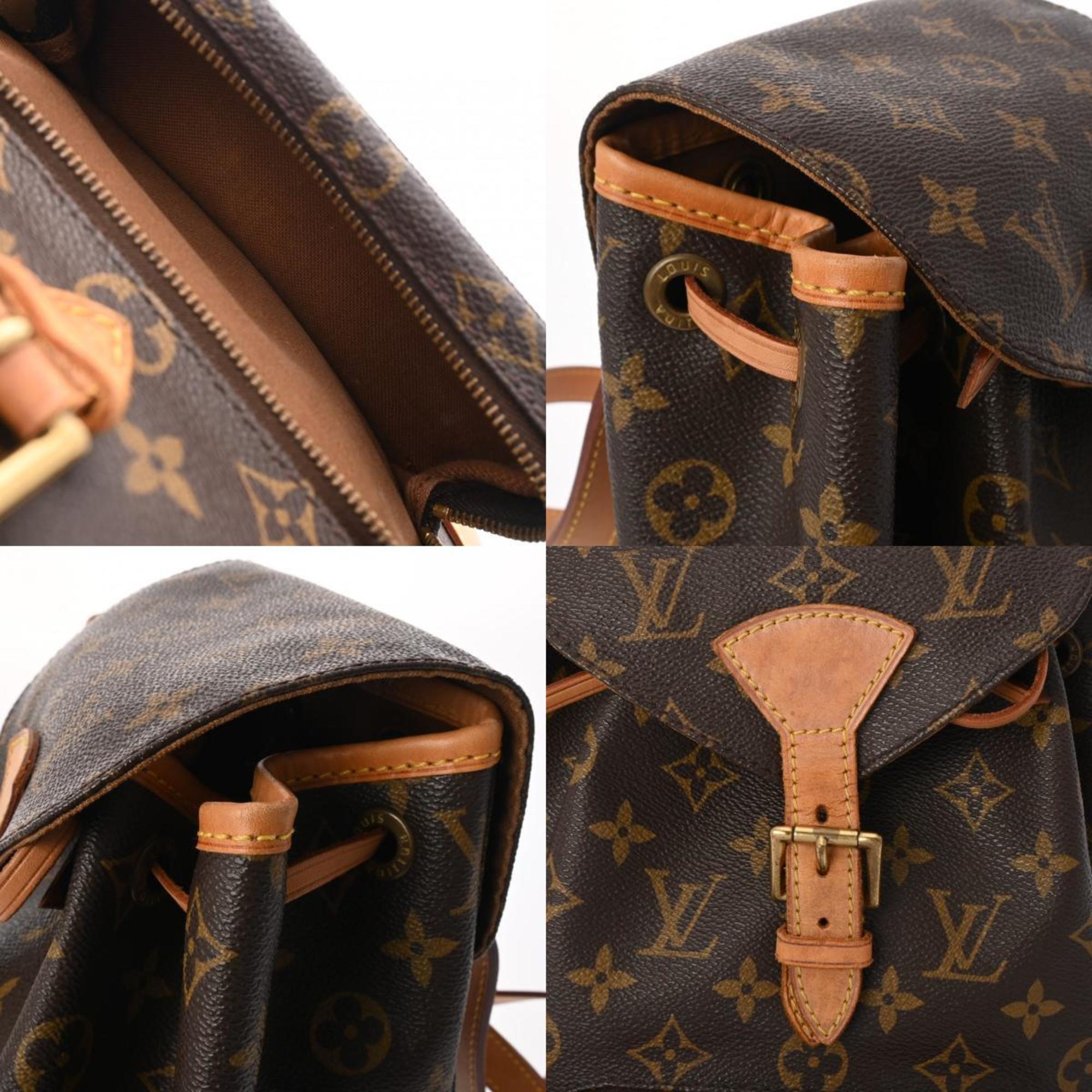 LOUIS VUITTON Louis Vuitton Monogram Montsouris MM Brown M51136 Women's Canvas Backpack/Daypack