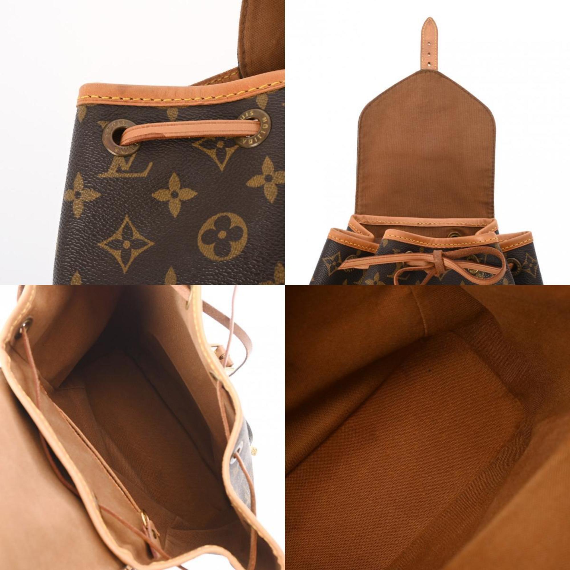 LOUIS VUITTON Louis Vuitton Monogram Montsouris MM Brown M51136 Women's Canvas Backpack/Daypack