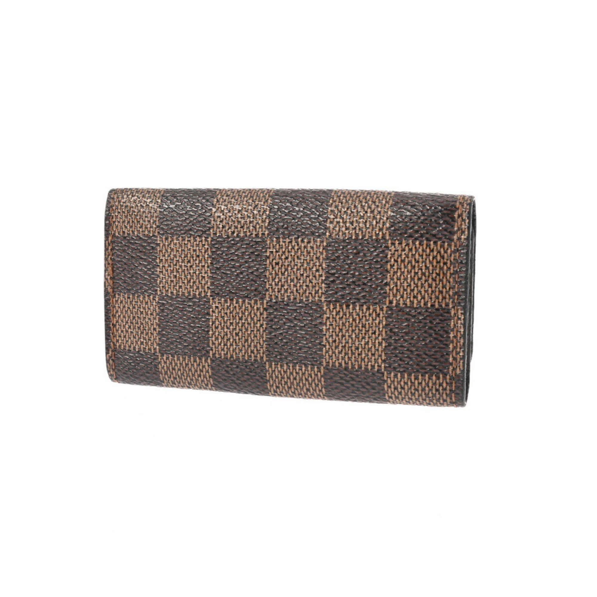 LOUIS VUITTON Louis Vuitton Damier 4-ring key case Brown N62631 Unisex canvas