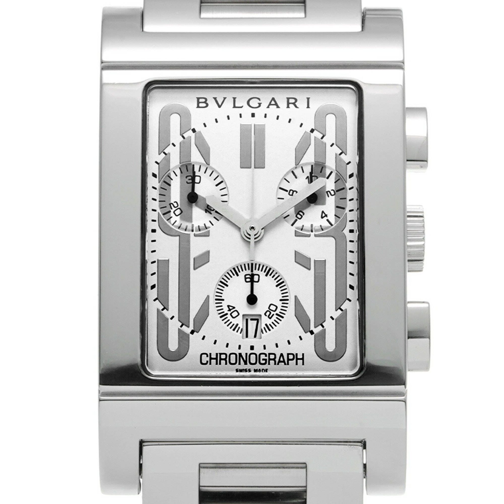 BVLGARI Rettangolo 49 Chrono RTC49S Men's Watch Quartz