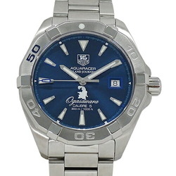 TAG Heuer Aquaracer WAY2117 BA0910 Men's Watch Ogasawara Islands World Heritage 500 Limited Edition Date Automatic AT Stainless Steel SS Silver Blue Overhauled and Polished