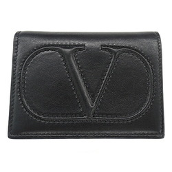 Valentino Garavani Women's Wallet, Leather, V, Black, Compact