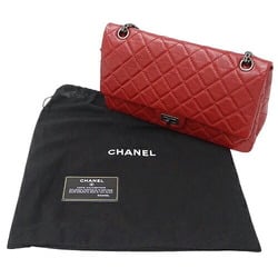 Chanel CHANEL Bag 2.55 Matelasse Women's Shoulder Leather Red Chain Double Flap