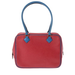 HERMES Hermes Plume Rouge Bif/Blue France A stamp (around 1997) Ladies Couchébel handbag