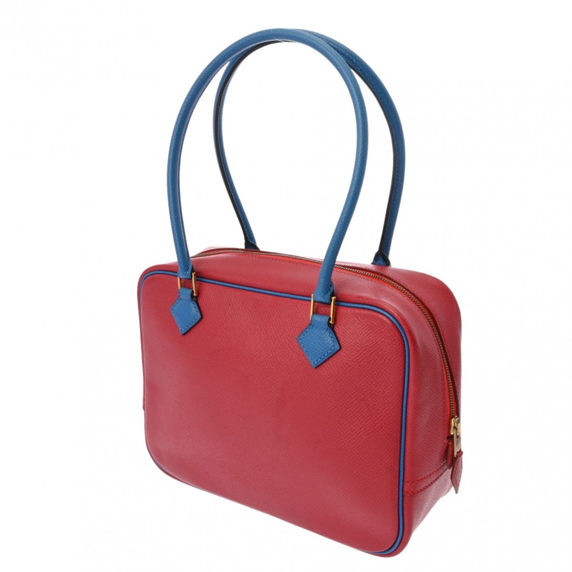 HERMES Hermes Plume Rouge Bif/Blue France A stamp (around 1997) Ladies Couchébel handbag