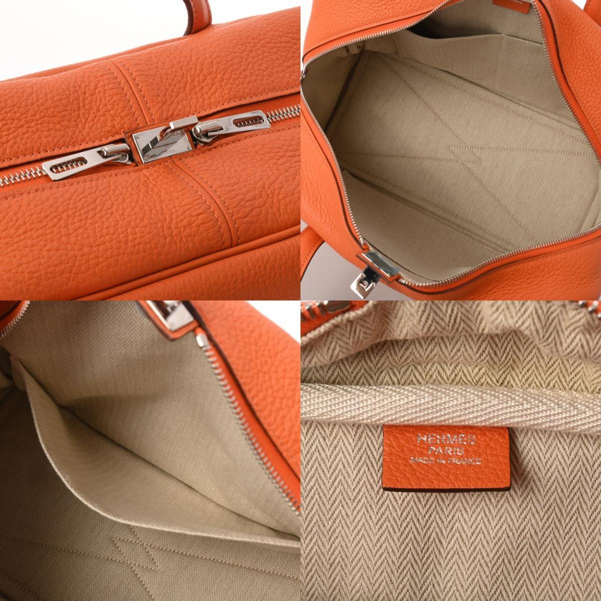 HERMES Victoria 35 Orange K Stamp (around 2007) Women's Taurillon Clemence Handbag