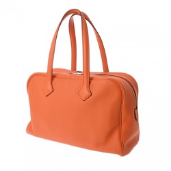 HERMES Victoria 35 Orange K Stamp (around 2007) Women's Taurillon Clemence Handbag