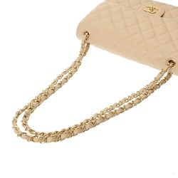 CHANEL Chanel Matelasse Chain Shoulder Double Flap 30cm Beige A58600 Women's Caviar Skin Bag