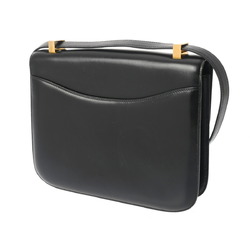 HERMES Constance 23 Black ○D stamp (around 1974) Women's box calf shoulder bag