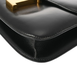 HERMES Constance 23 Black ○D stamp (around 1974) Women's box calf shoulder bag