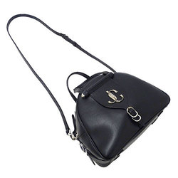 JIMMY CHOO Bag Women's Handbag Shoulder 2way Leather Varenne Bowling Black