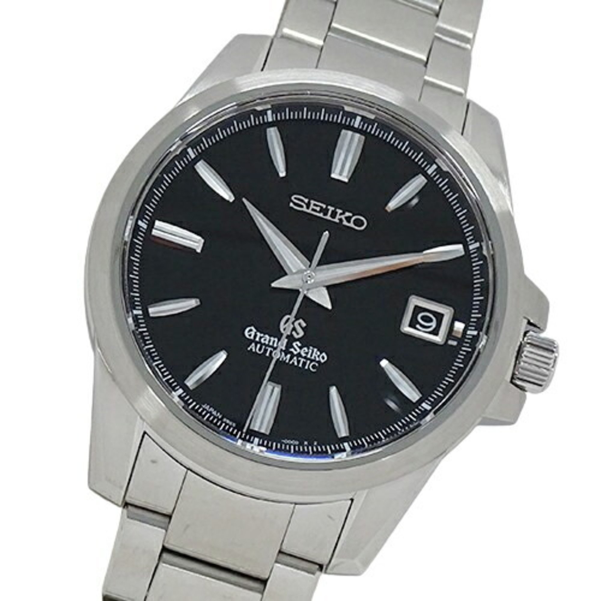 Grand Seiko GRAND SEIKO GS Mechanical 9S65-00C0 SBGR057 Watch Men's Date Automatic AT Stainless Steel SS Silver Black Polished