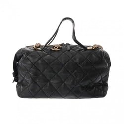 CHANEL Ultra Stitch Black Women's Calf Shoulder Bag