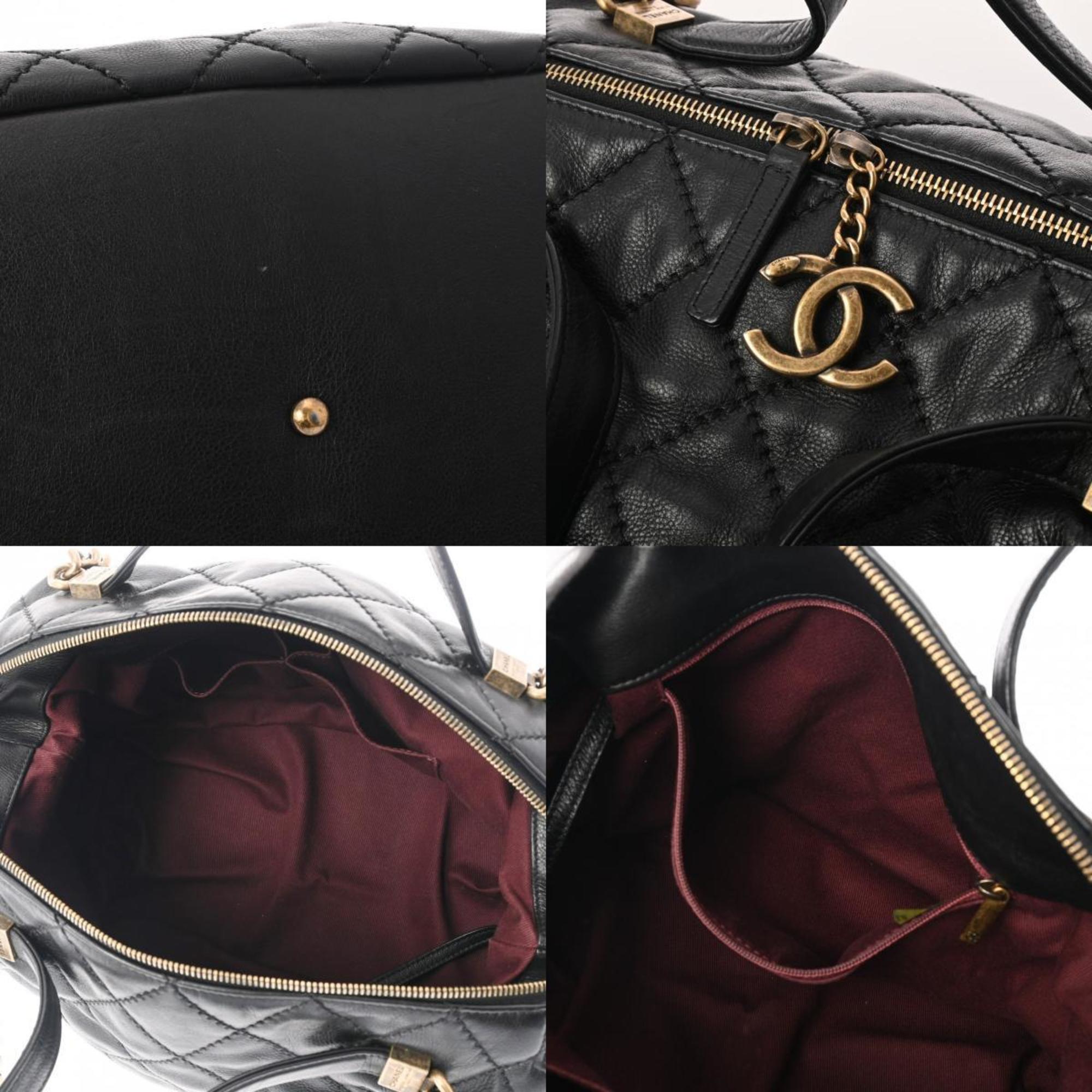 CHANEL Ultra Stitch Black Women's Calf Shoulder Bag