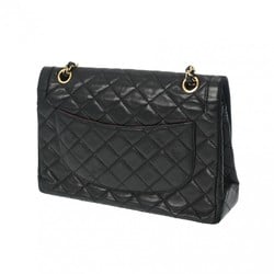 CHANEL Chanel Matelasse Chain Shoulder Double Flap Paris Limited Edition Black Women's Caviar Skin Bag