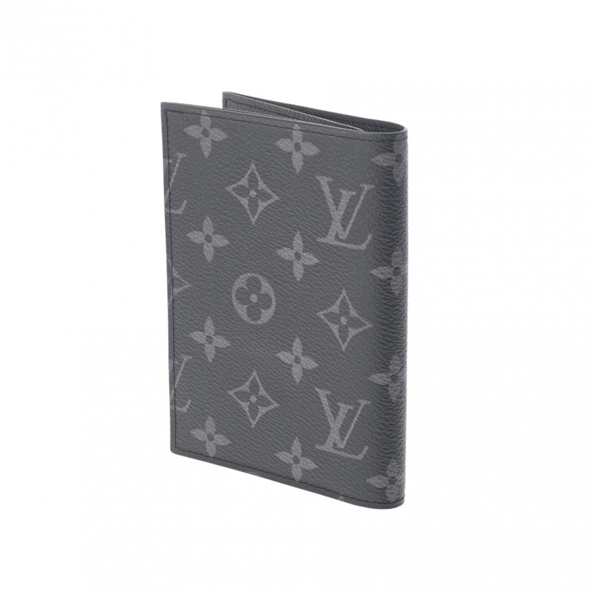 LOUIS VUITTON Louis Vuitton Monogram Eclipse Couverture Passport NM Black M64501 Unisex Canvas Case