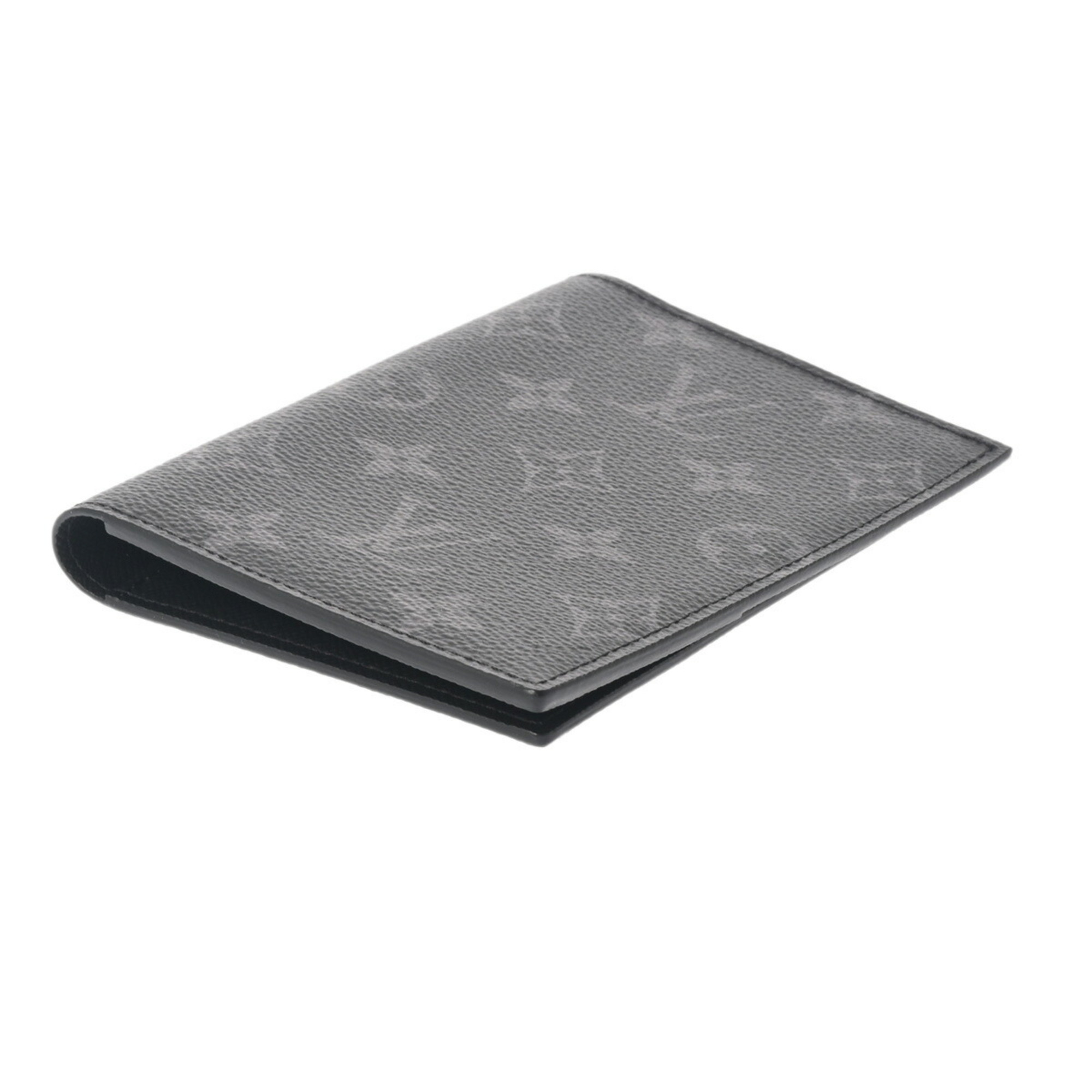 LOUIS VUITTON Louis Vuitton Monogram Eclipse Couverture Passport NM Black M64501 Unisex Canvas Case