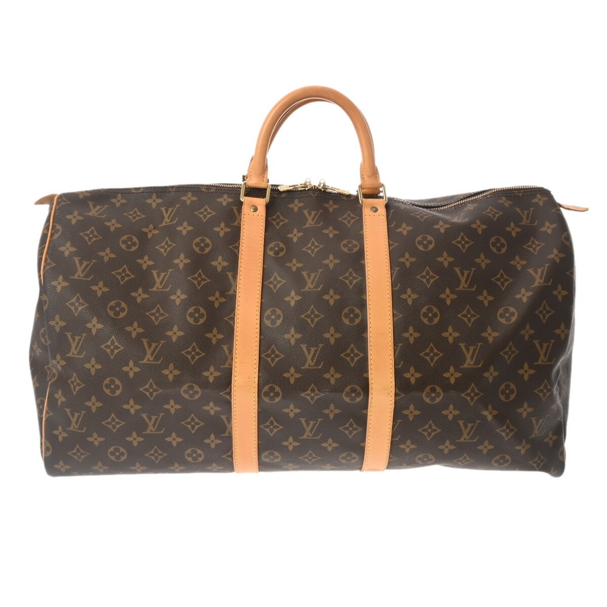 LOUIS VUITTON Louis Vuitton Monogram Keepall 55 Brown M41424 Unisex Canvas Boston Bag