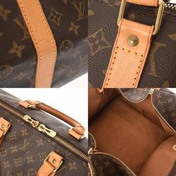 LOUIS VUITTON Louis Vuitton Monogram Keepall 55 Brown M41424 Unisex Canvas Boston Bag