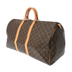 LOUIS VUITTON Louis Vuitton Monogram Keepall 55 Brown M41424 Unisex Canvas Boston Bag