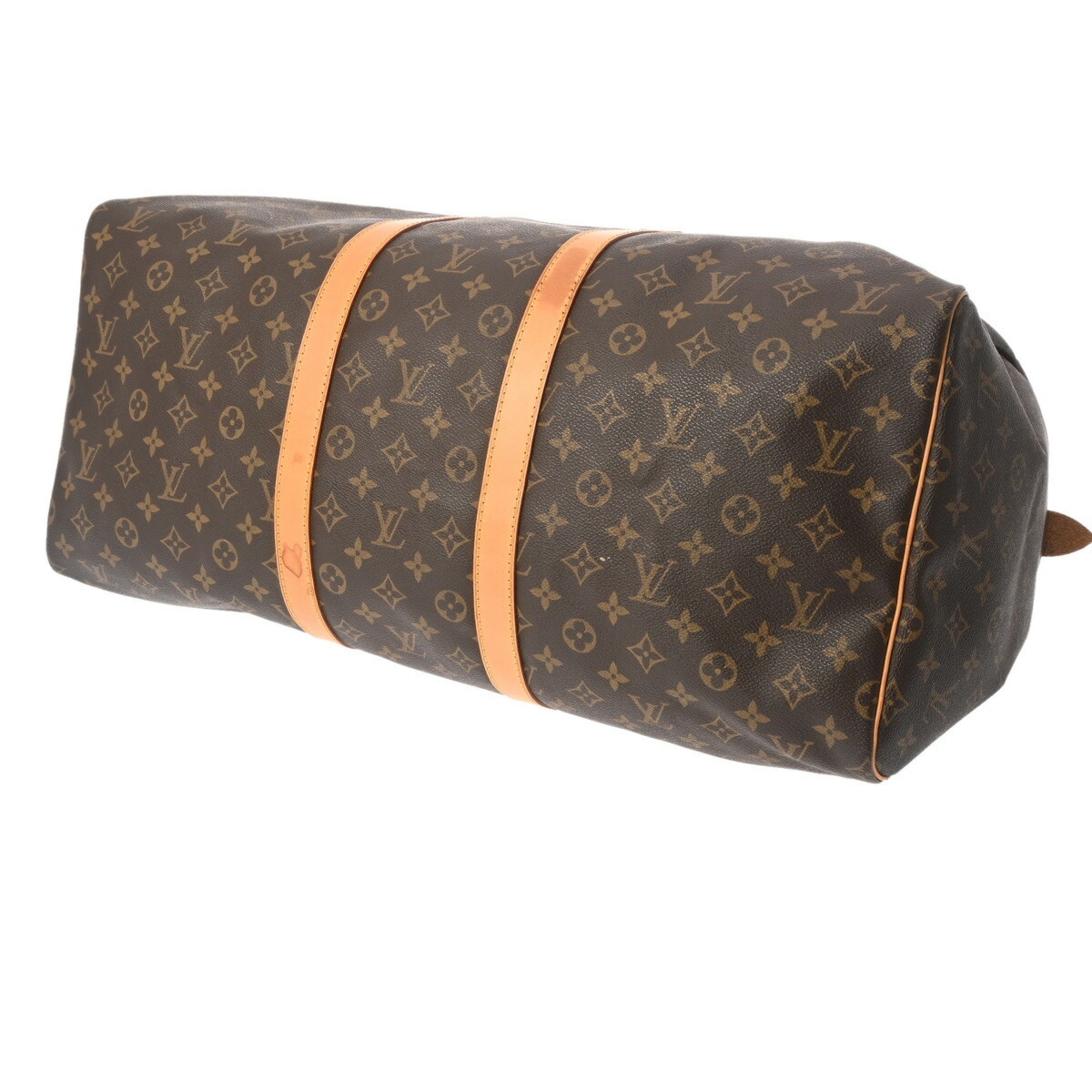 LOUIS VUITTON Louis Vuitton Monogram Keepall 55 Brown M41424 Unisex Canvas Boston Bag