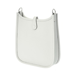 HERMES Evelyn TPM New White W Stamp (around 2024) Women's Taurillon Clemence Shoulder Bag