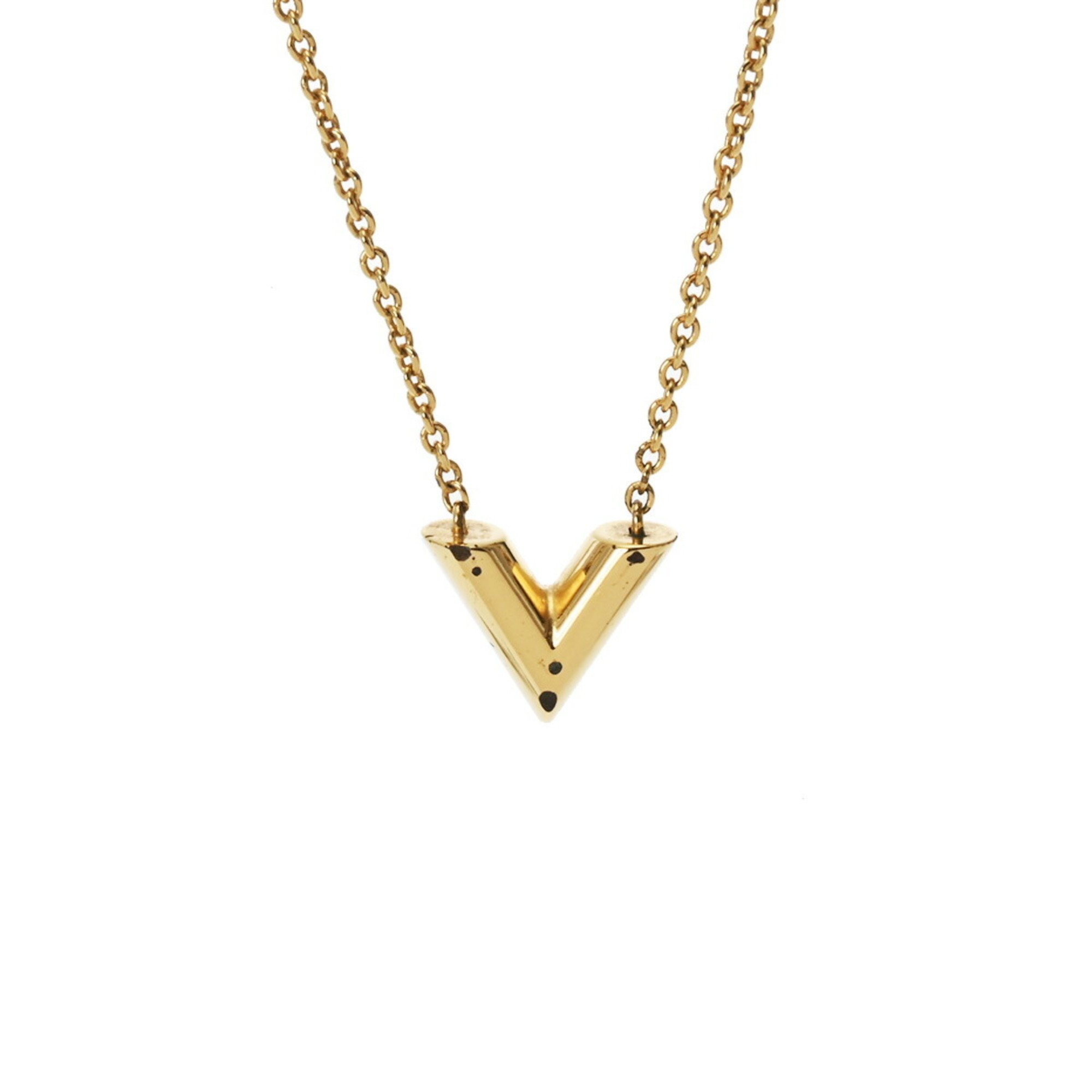 LOUIS VUITTON Essential V M61083 Women's GP Necklace