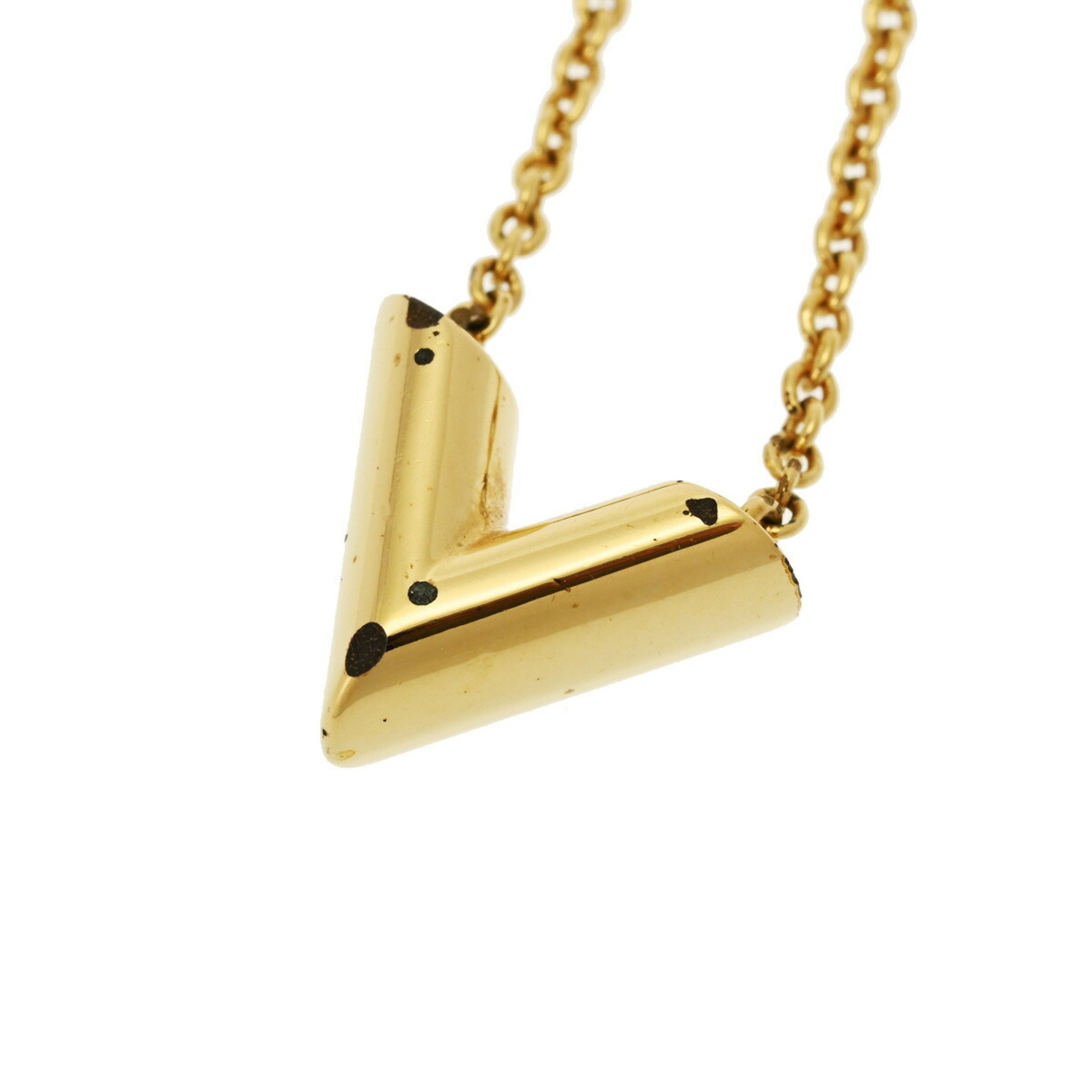 LOUIS VUITTON Essential V M61083 Women's GP Necklace