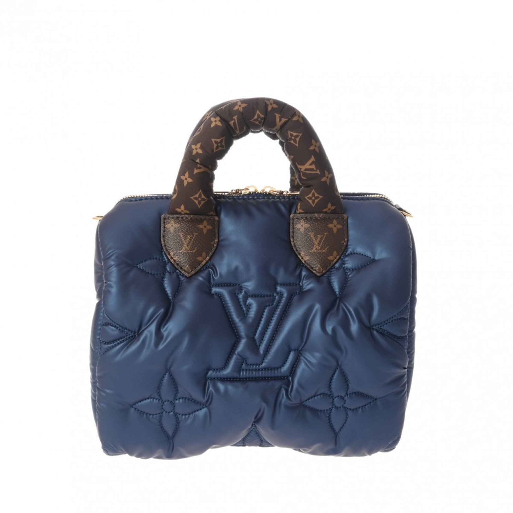 LOUIS VUITTON Monogram LV Pillow Speedy 25 Blue M21061 Women's Recycled Metallic Nylon Handbag