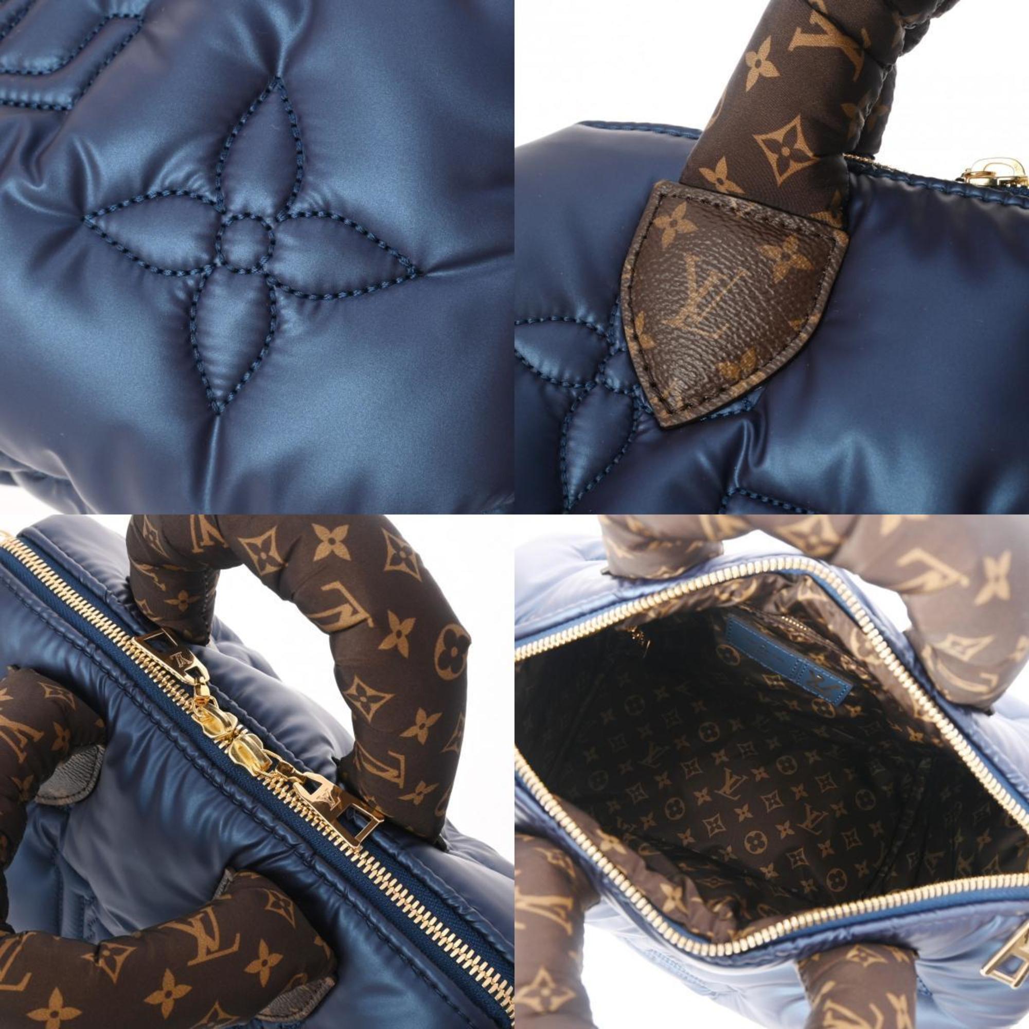 LOUIS VUITTON Monogram LV Pillow Speedy 25 Blue M21061 Women's Recycled Metallic Nylon Handbag