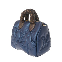 LOUIS VUITTON Monogram LV Pillow Speedy 25 Blue M21061 Women's Recycled Metallic Nylon Handbag