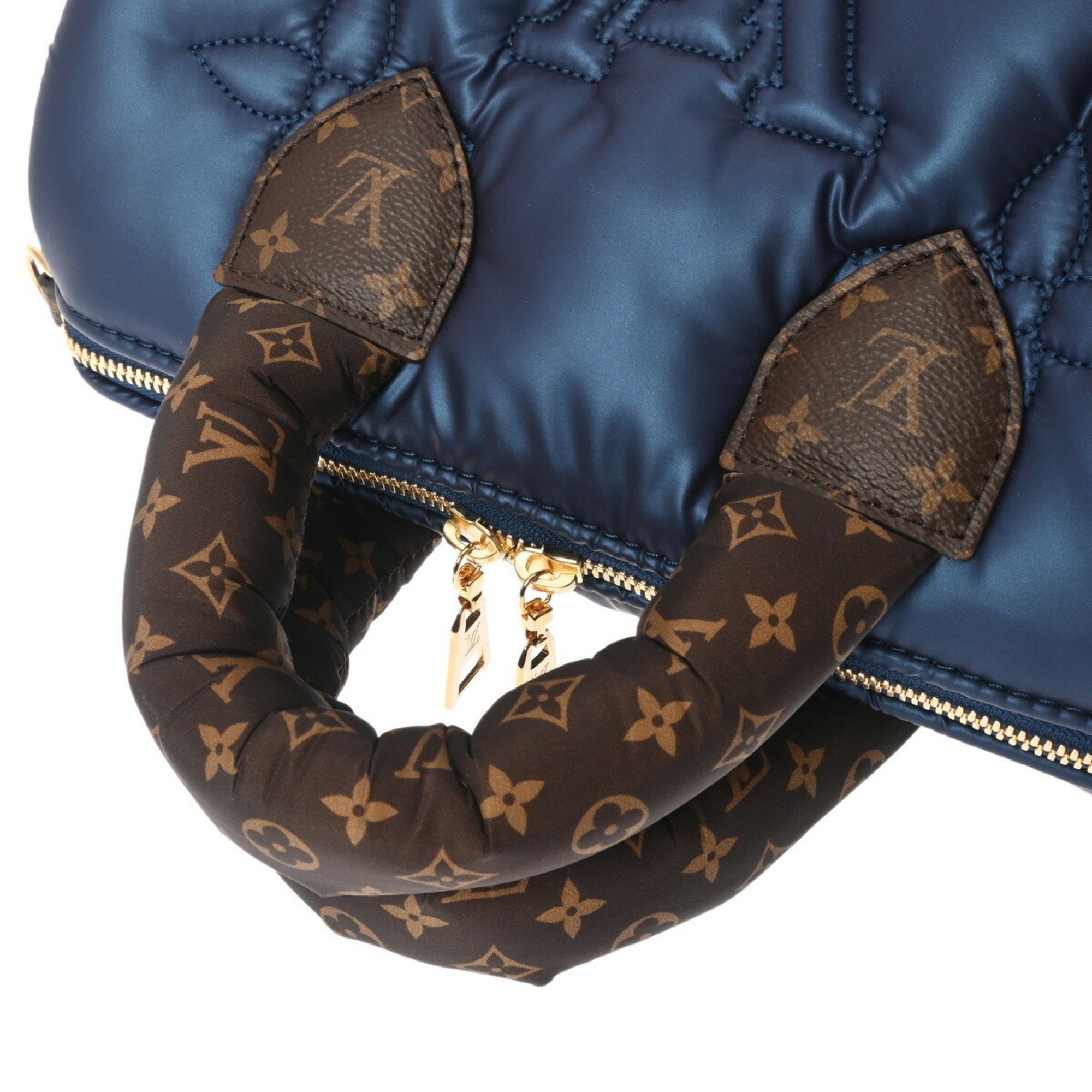 LOUIS VUITTON Monogram LV Pillow Speedy 25 Blue M21061 Women's Recycled Metallic Nylon Handbag