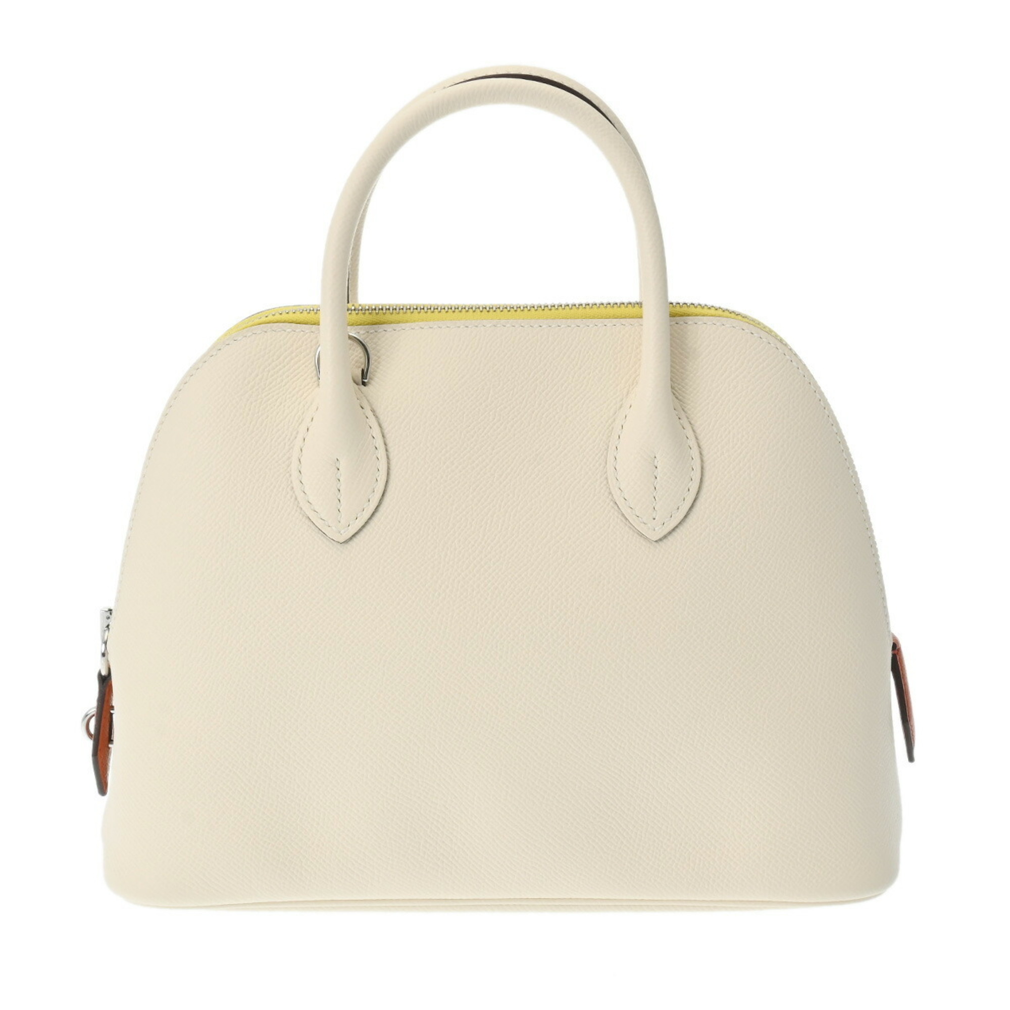 HERMES Bolide 1923 25 Jaune Citron/Nata/Terre Bateau U Stamp (around 2022) Women's Epsom Leather Handbag