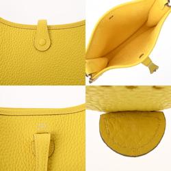 HERMES Evelyn TPM Lime Y Stamp (around 2020) Women's Taurillon Clemence Shoulder Bag