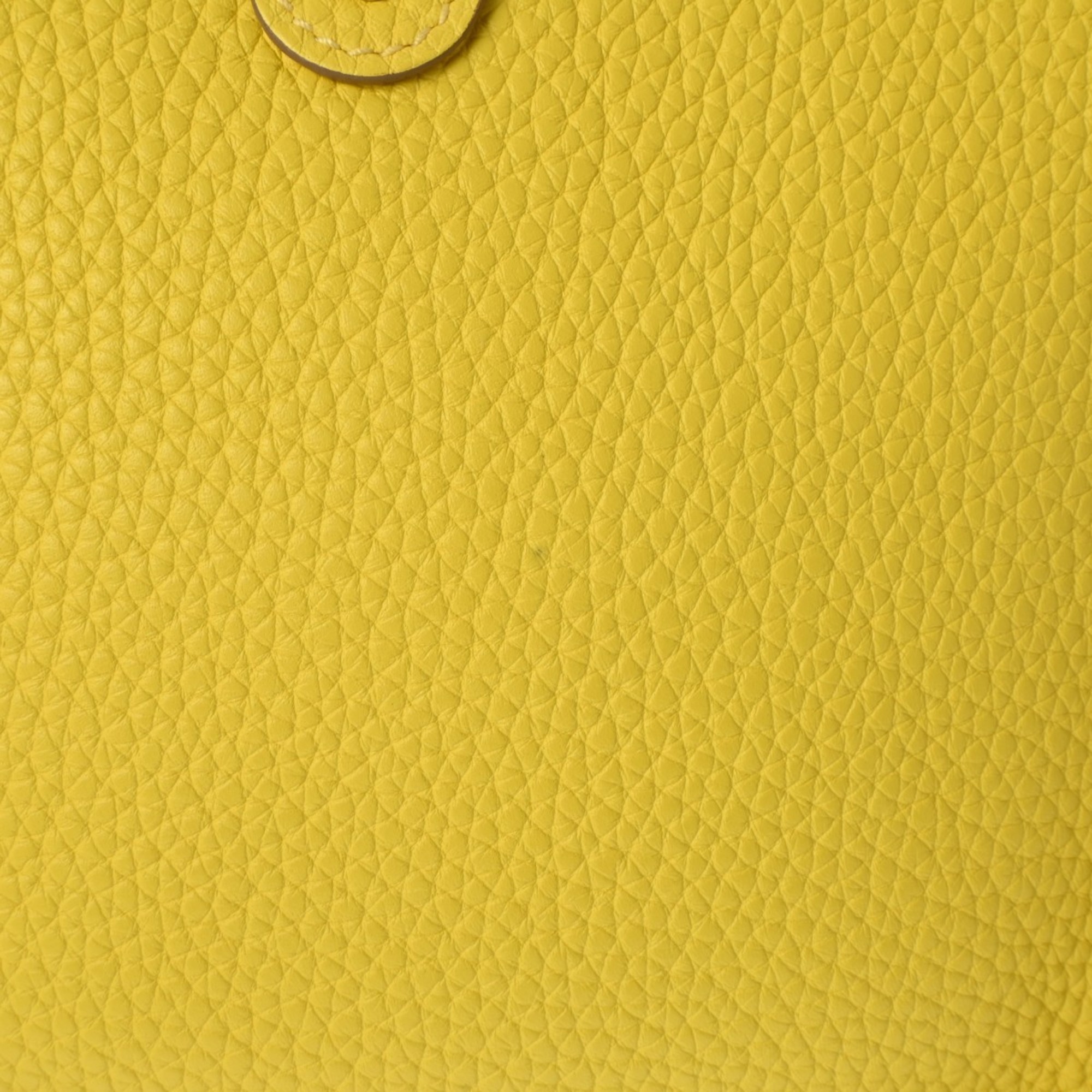 HERMES Evelyn TPM Lime Y Stamp (around 2020) Women's Taurillon Clemence Shoulder Bag