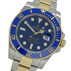 Rolex ROLEX Submariner Date 116613LB Random Number Watch Men's Roulette Automatic AT Stainless Steel SS Gold YG Combination Blue Polished