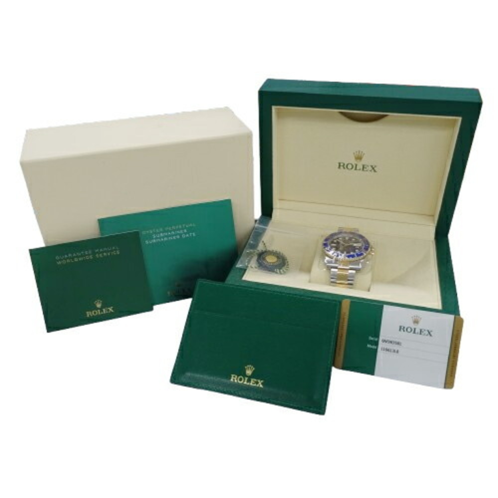 Rolex ROLEX Submariner Date 116613LB Random Number Watch Men's Roulette Automatic AT Stainless Steel SS Gold YG Combination Blue Polished