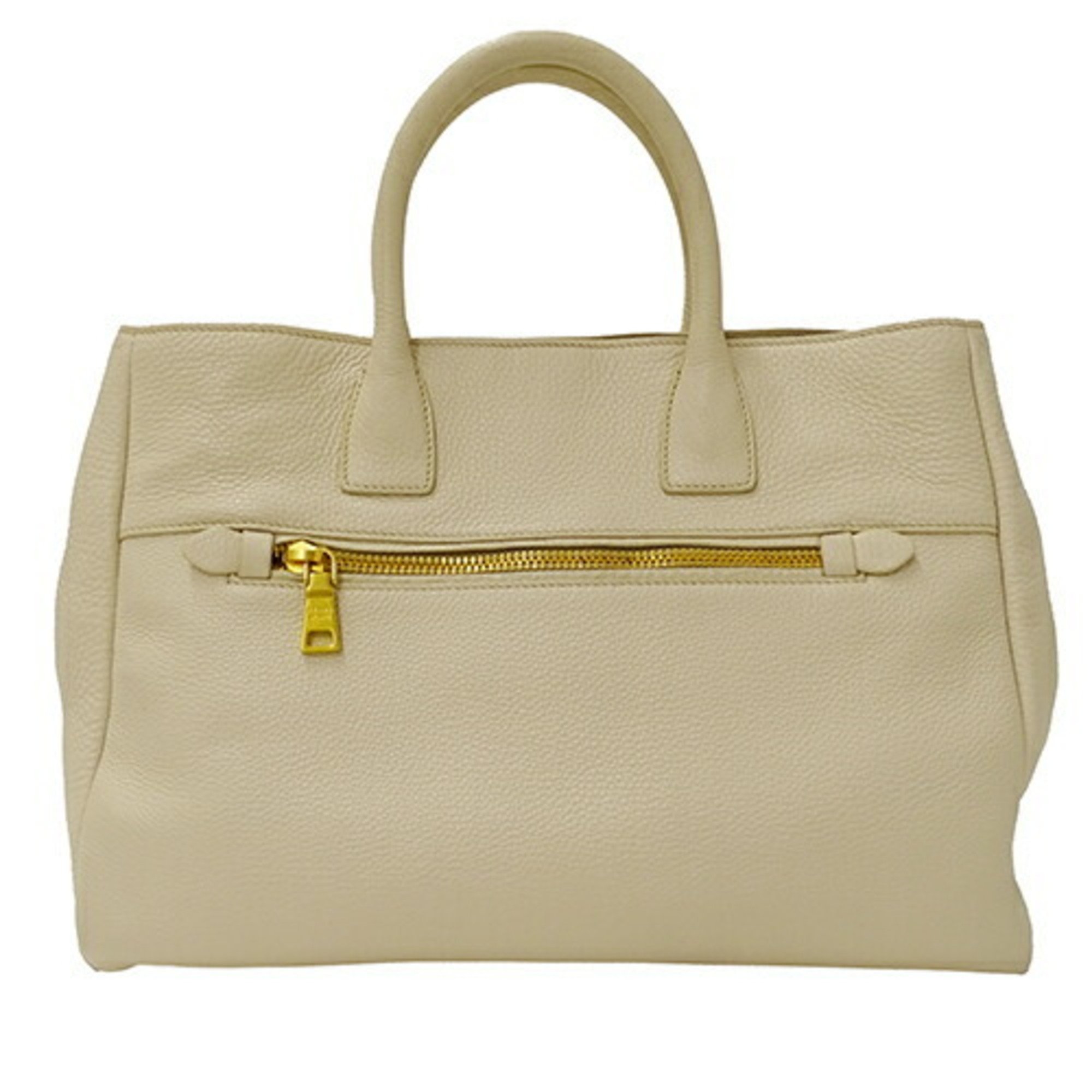 PRADA Women's Bag, Handbag, Shoulder 2way, Leather, Ivory