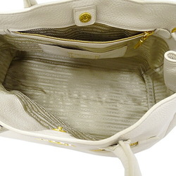 PRADA Women's Bag, Handbag, Shoulder 2way, Leather, Ivory