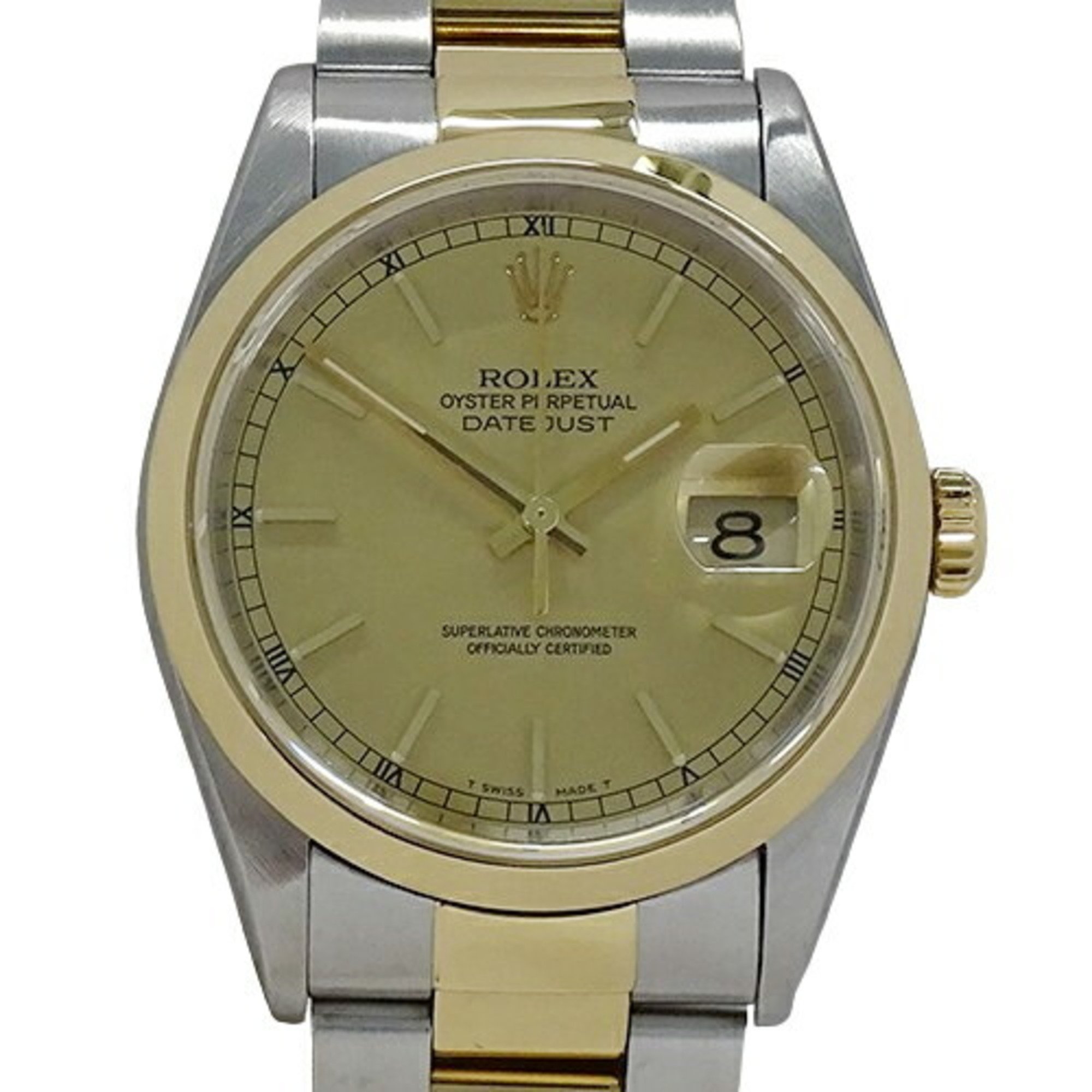 Rolex ROLEX Datejust 16203 U-serial number Men's watch Automatic AT Stainless steel SS Gold YG combination Polished