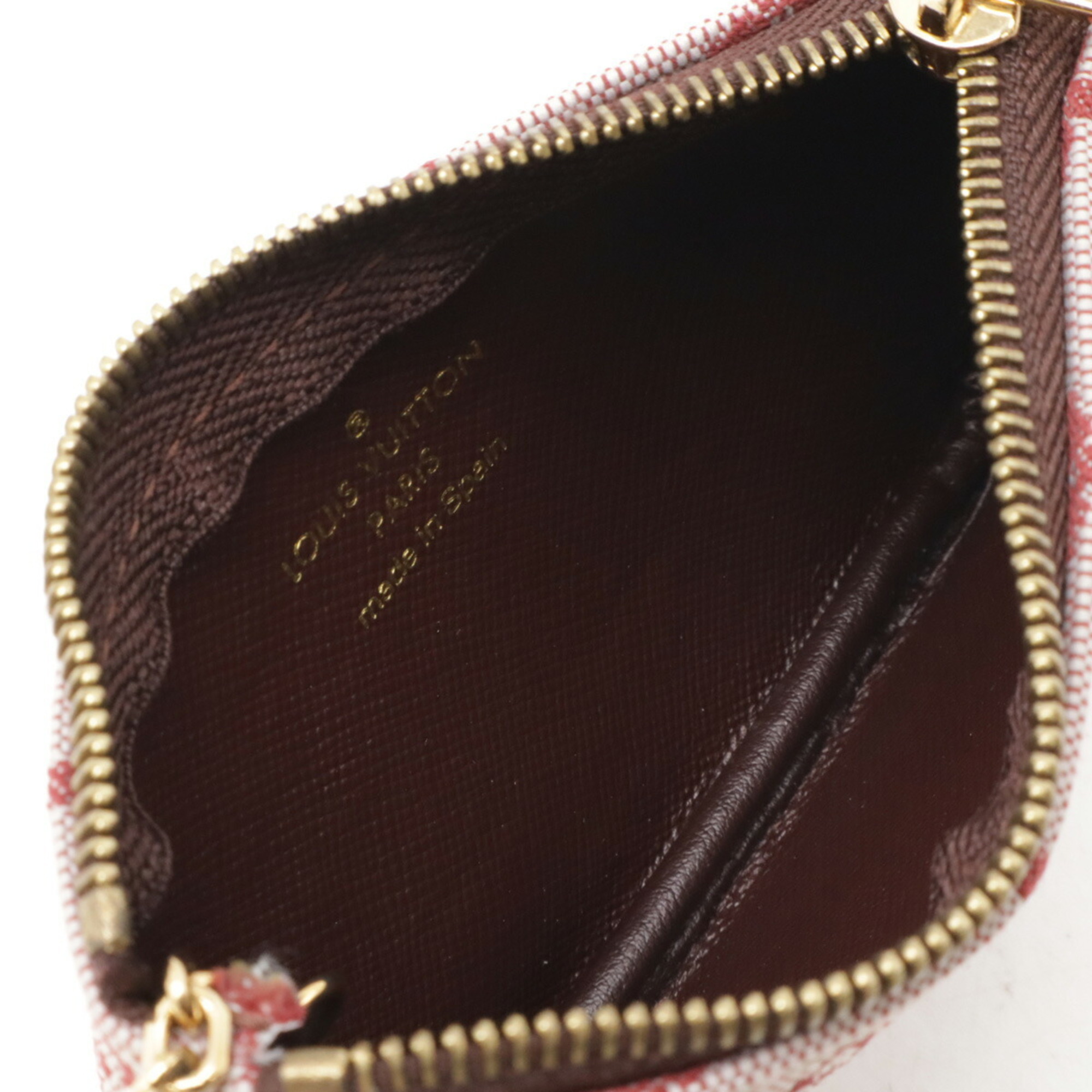 LOUIS VUITTON Louis Vuitton Monogram Pochette Cle Coin Case Purse Cerise Pink M92238