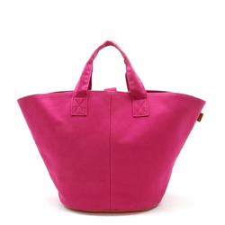 HERMES Hermes Panier de Plage MM Tote Bag Large Handbag Canvas Fuchsia Pink