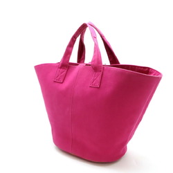 HERMES Hermes Panier de Plage MM Tote Bag Large Handbag Canvas Fuchsia Pink