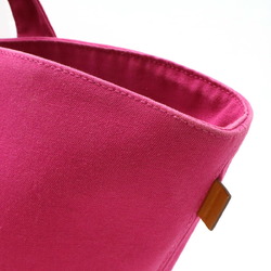 HERMES Hermes Panier de Plage MM Tote Bag Large Handbag Canvas Fuchsia Pink