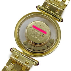 Chopard Watch Ladies Happy Diamond 7P Quartz 750YG 4118-1 Gold White Manufacturer's Finish