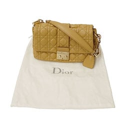 Christian Dior Dior Women's Shoulder Bag Chain Leather New Rock Cannage Beige