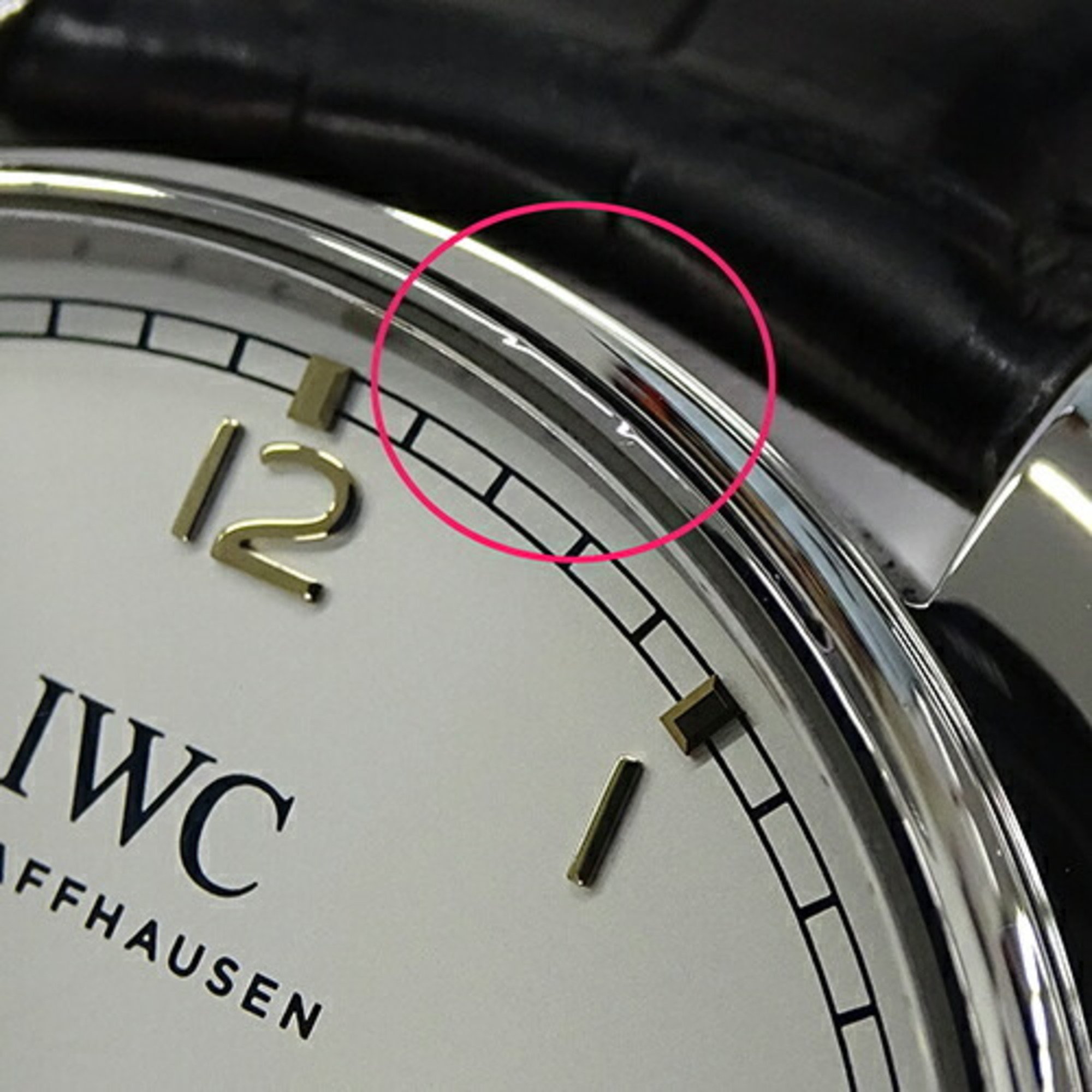 IWC International Watch Company Portuguese IW500704 Men's 7 Days Automatic AT Stainless Steel SS Leather Polished