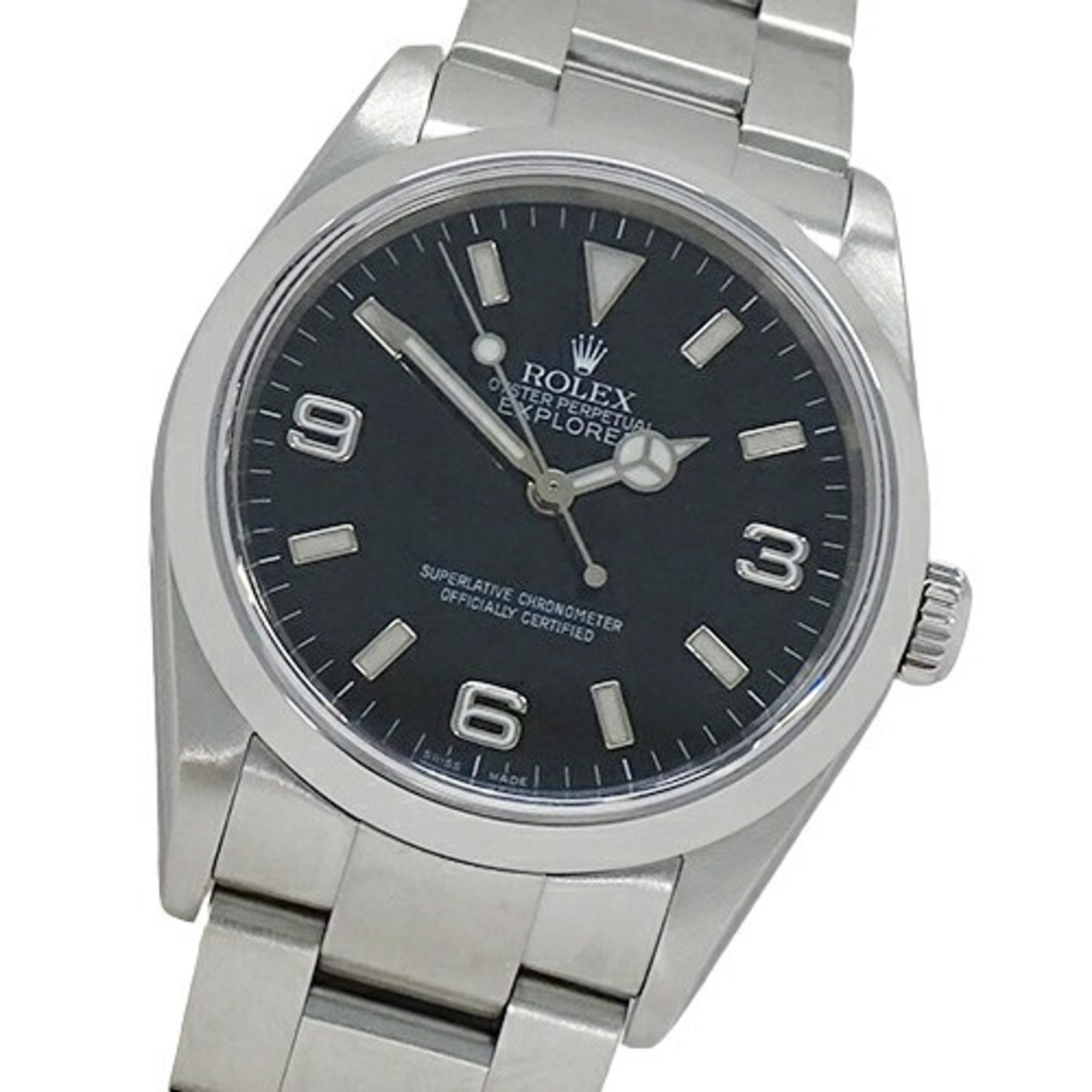 Rolex ROLEX Explorer I 114270 D serial number Men's watch Automatic AT Stainless steel SS Silver Black Polished