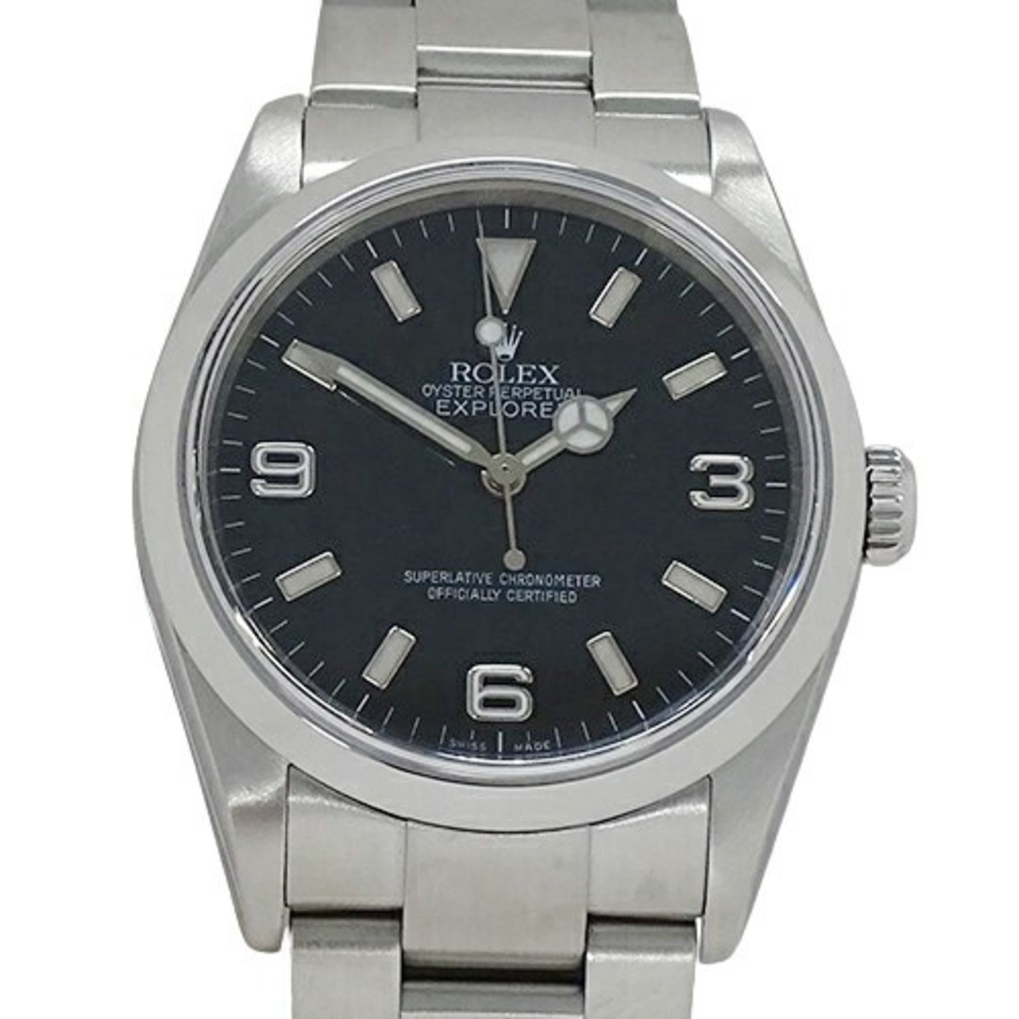 Rolex ROLEX Explorer I 114270 D serial number Men's watch Automatic AT Stainless steel SS Silver Black Polished