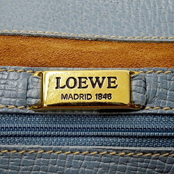 LOEWE Women's Bag Backpack Leather Light Blue Compact